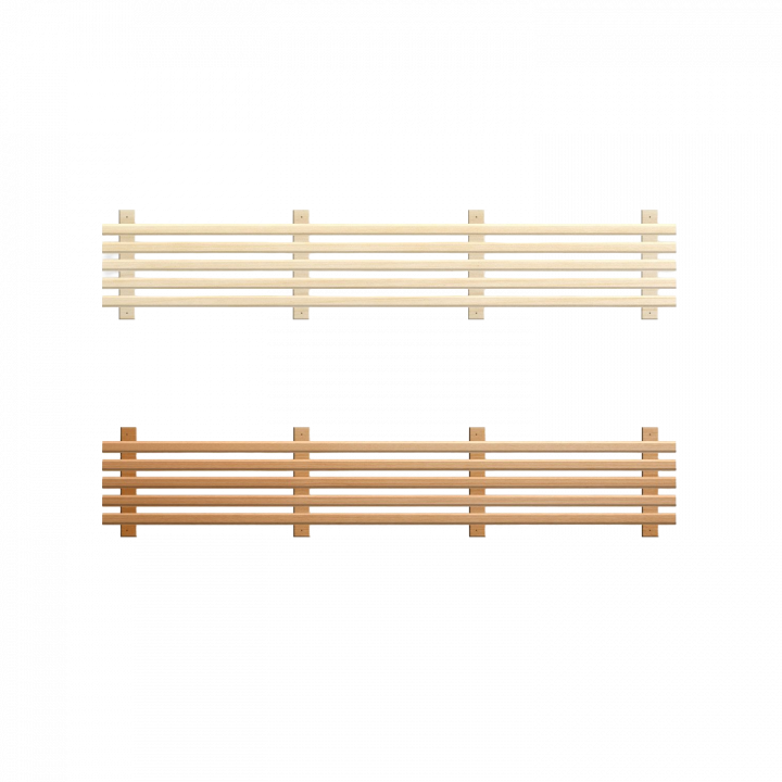Bundelement af sauna bænk, asp, alder