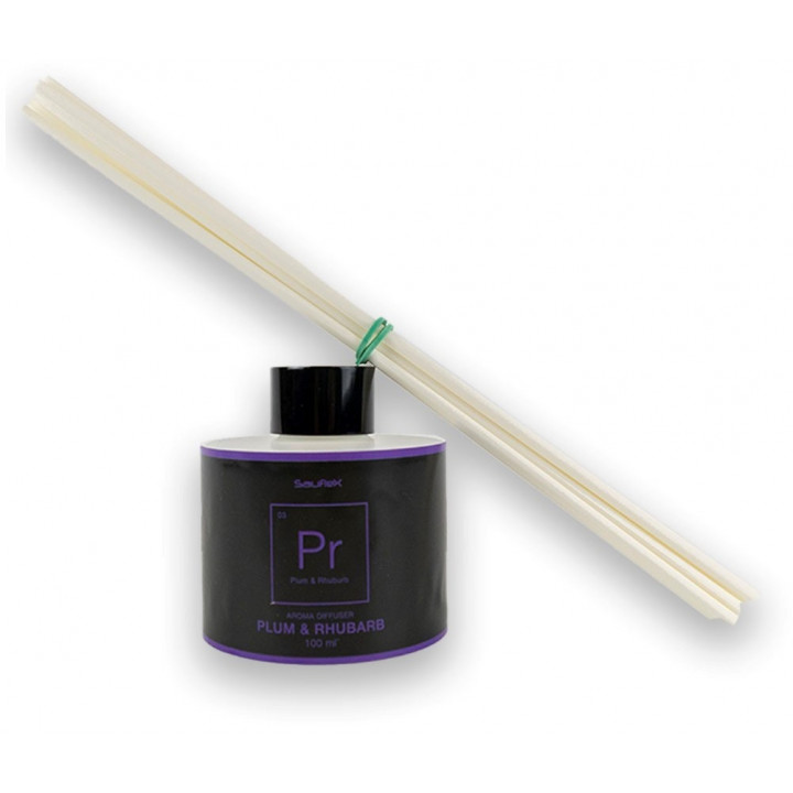 Aromatisk duft med pinde, blomme og rabarber duft 100 ml