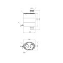Oval tank til vandopvarmning, d.115 mm - 1