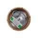 BIRRA LED rund saunalampe, lyst træ