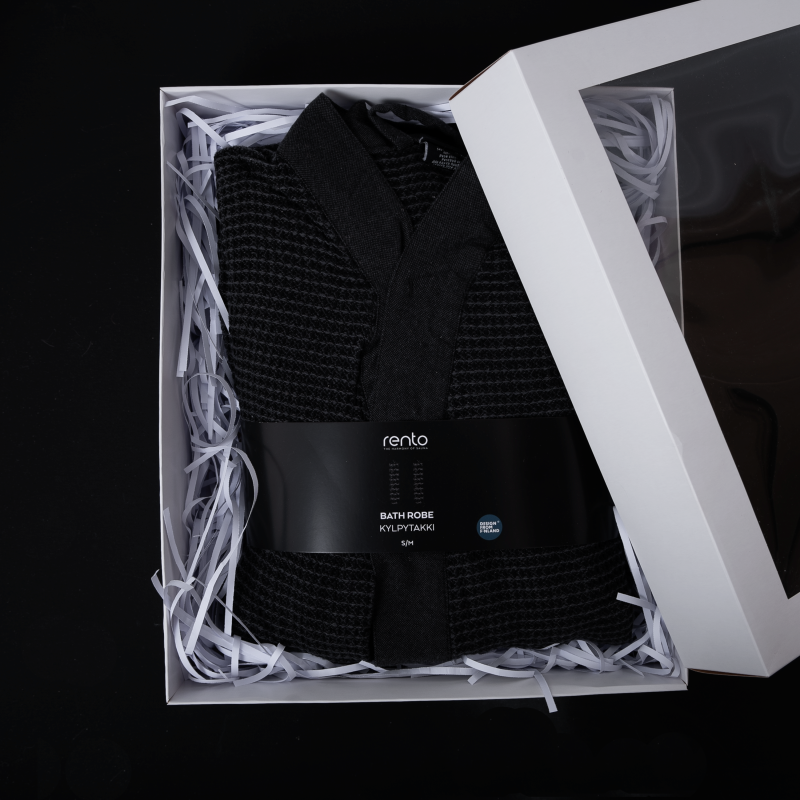 Badekåbe i gaveæske, RENTO KENNO, S/M, grå