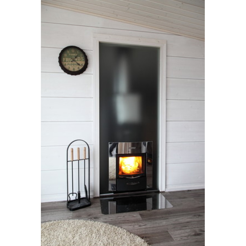 HARVIA Duo glasvæg 9 x 19, inklusiv ramme, alugrå