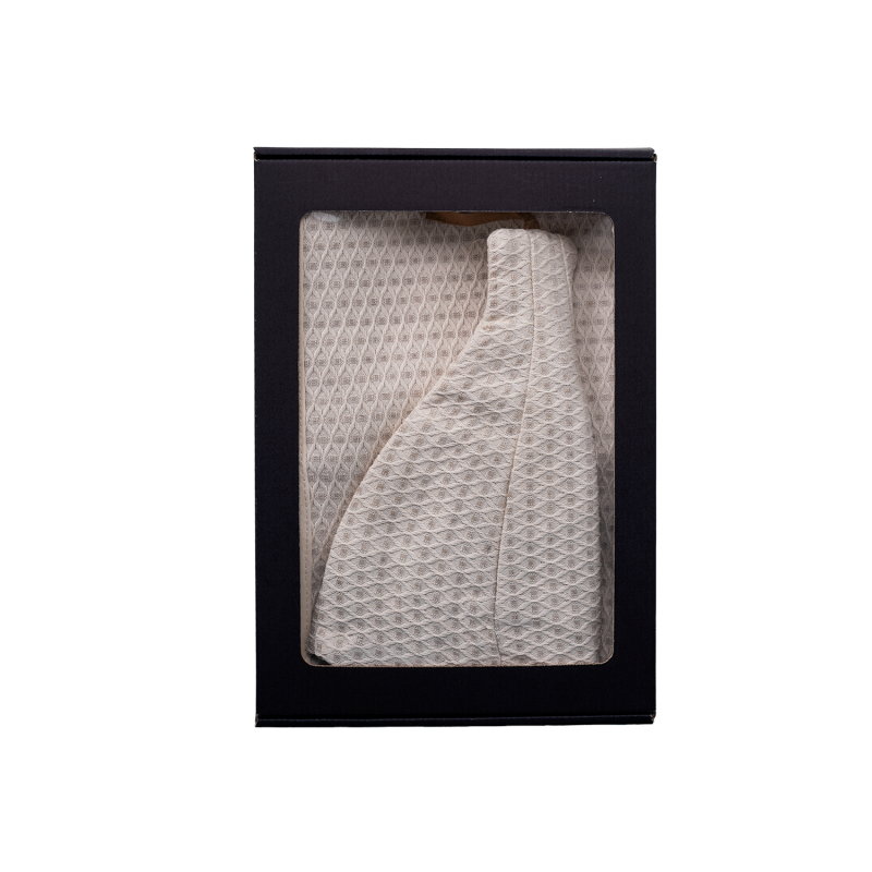 Gavesæt i gaveæske til HENDE. Dame saunahat og forklæde - HØR