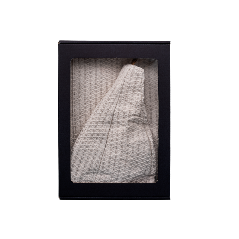 Gavesæt i gaveæske til HAM. Herre saunahat og forklæde - HØR