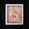 Gavesæt til hende - PEACH, i gaveæske. Forklæde og hat til sauna - 1
