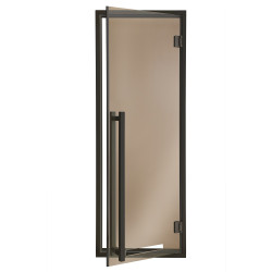 AD MODERNE glas saunadøre, glasfarve bronze