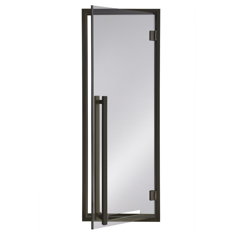 AD MODERNE glas saunadøre, glasfarve grå