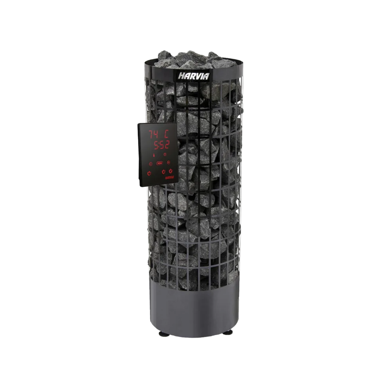 Elektrisk saunaovn - HARVIA Cilindro Black Steel PC90XE 9 kW