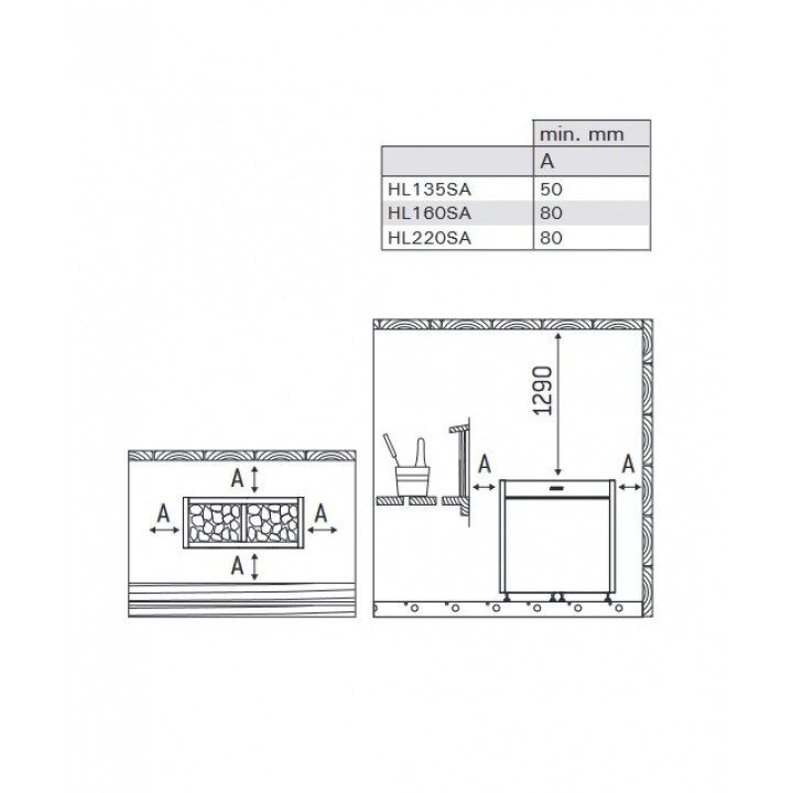 Elektrisk saunavarmer - HARVIA Virta Pro Combi HL160SA 15,8 kW