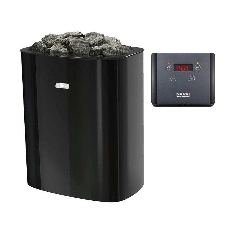 Elektrisk saunaovn - NARVI NC Electric, sort 6 kW