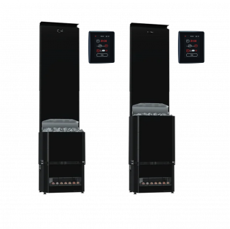 Elektrisk saunaovn - SAUNUM Experience Black F med kontrolpanel