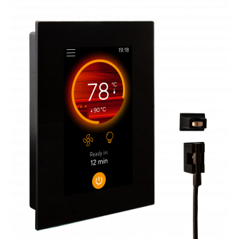 Opgraderingssæt til elektrisk saunaovns kontrolpanel - Harvia Fenix ​​​​FX002XW Wifi med touchskærm og dørsensor