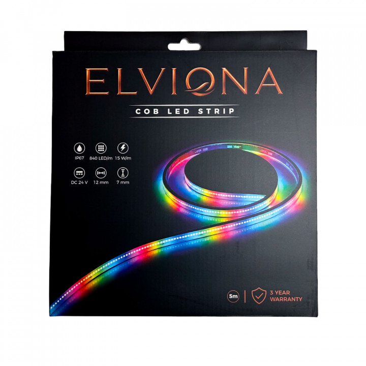 Elviona COB LED sauna-strip, RGB , 5 m