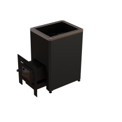 Brændefyret saunaovn - VILPRA ETNA-22-LV med udvendig brændkammer 