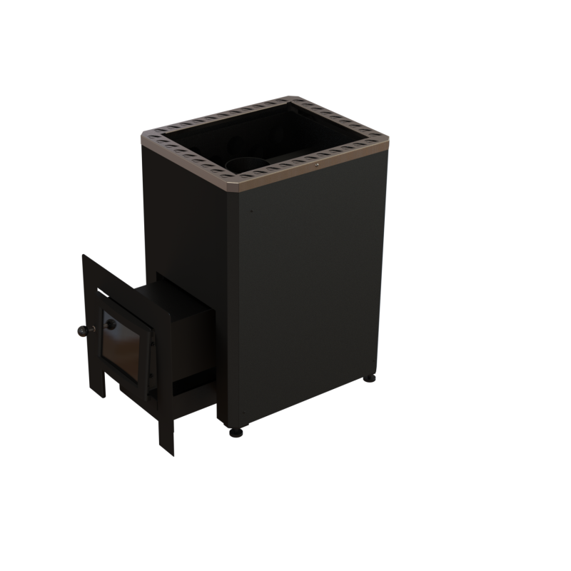 Brændefyret saunaovn - VILPRA ETNA-22-LV med udvendig brændkammer