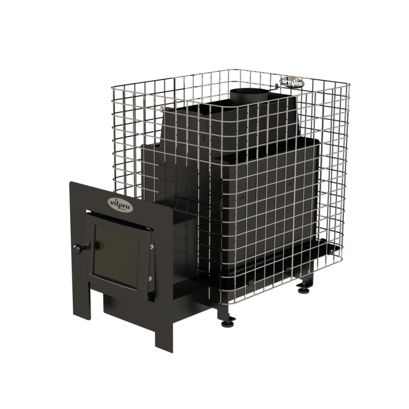 Brændefyret saunaovn - VILPRA ETNA-22-NL-V med eksternt brændkammer