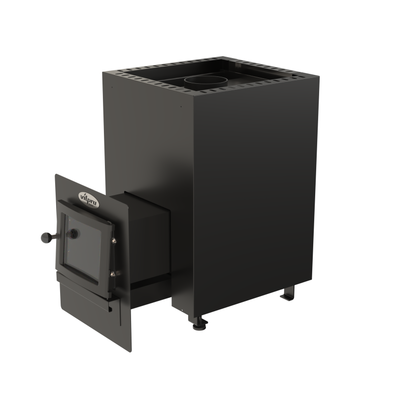 Brændefyret saunaovn - VILPRA FLAMO-14-LV med eksternt brændkammer