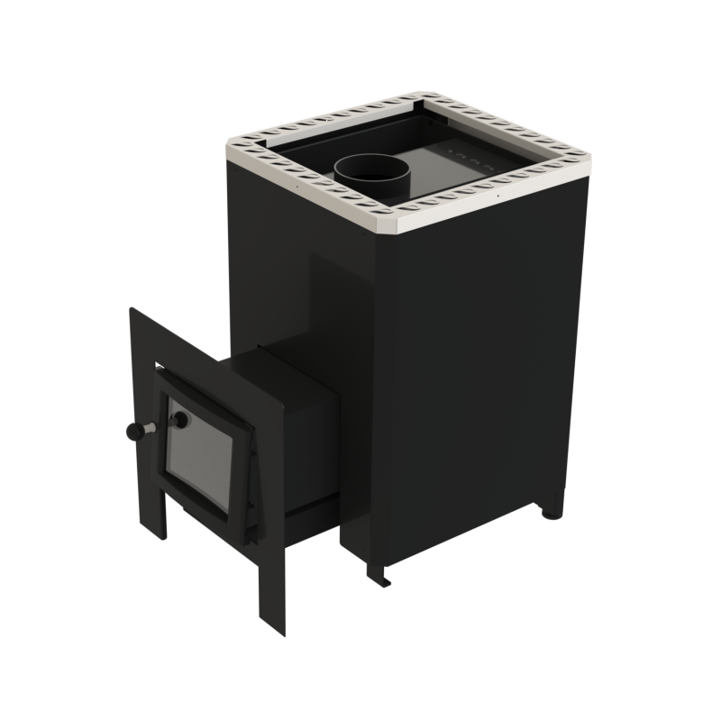 Brændefyret saunaovn - VILPRA FORNAX-14-LV med udvendigt brændkammer