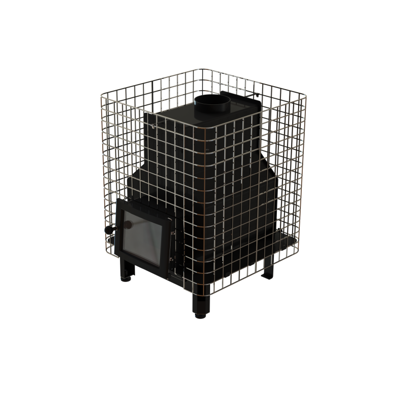 Brændefyret saunaovn - VILPRA FORNAX-14-NV med indvendigt brændkammer