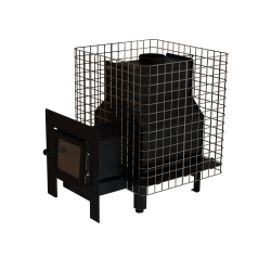 Brændefyret saunaovn - VILPRA FORNAX-14-NL-V med eksternt brændkammer 