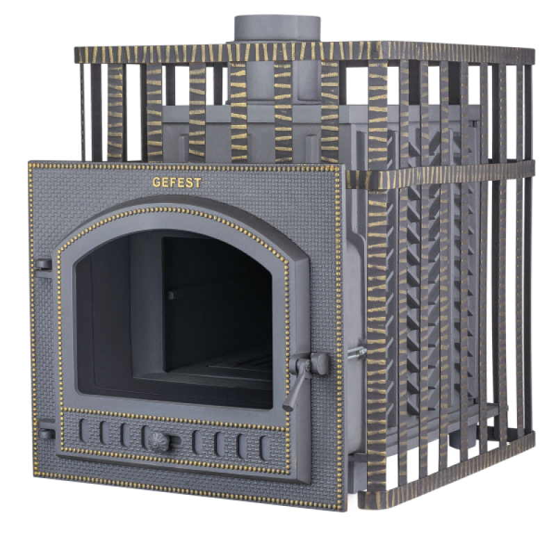 Brændefyret saunaovn - Gefest GFS ZK 45 (M) i gitter