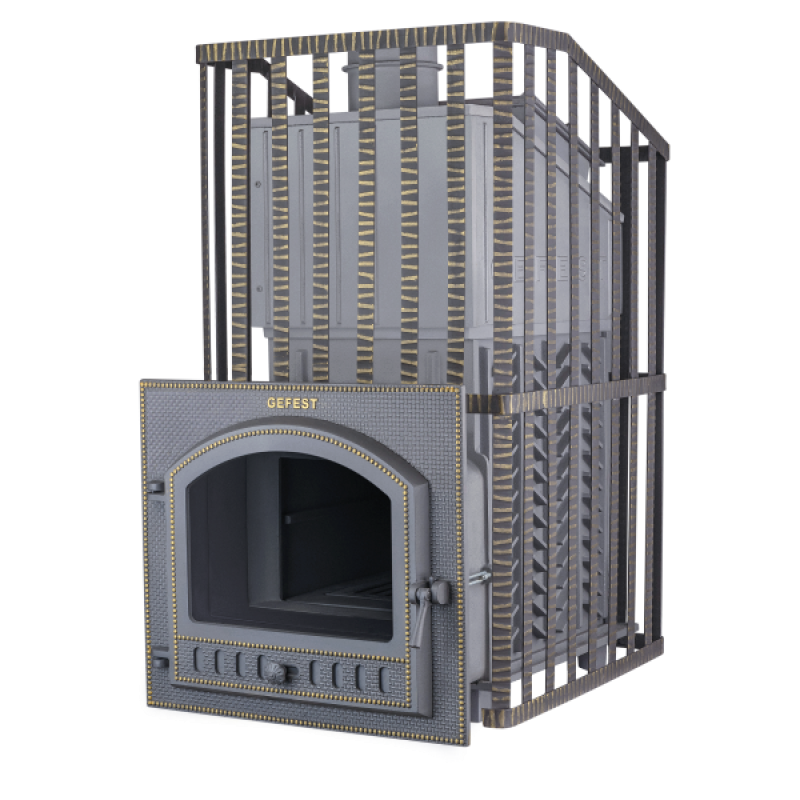 Brændeovn til sauna - Gefest GFS ZK Uragan 40 (M) i gitter