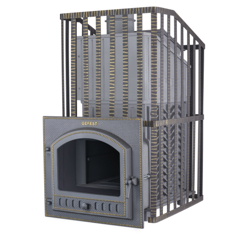 Brændeovn til sauna - Gefest GFS ZK Uragan 45 (P) i gitter