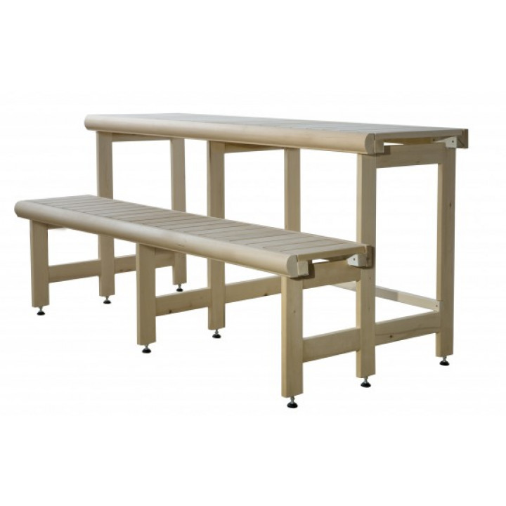 Standard sauna bænk kompleks, Linden træ, længde 2037 mm