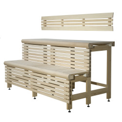 Standard sauna bænk kompleks, Linden træ, længde 2328 mm  Standard sauna bænk kompleks, Linden træ, længde 2328 mm