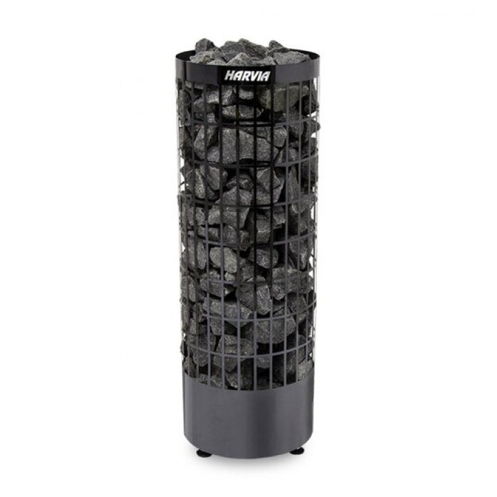 Elektrisk saunaovn - HARVIA Cilindro Black Steel PC70E 6,8 kW