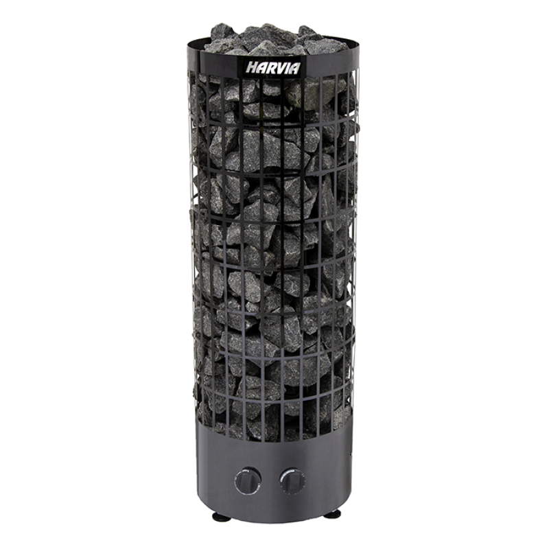Elektrisk saunaovn - HARVIA Cilindro Black Steel PC90 9 kW