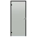 Harvia Black Line låsbar glasdør, satin, 7x21, sort aluminiumsramme - 0