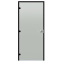 Harvia Black Line låsbar glasdør, satin, 9x21, sort aluminiumsramme - 0