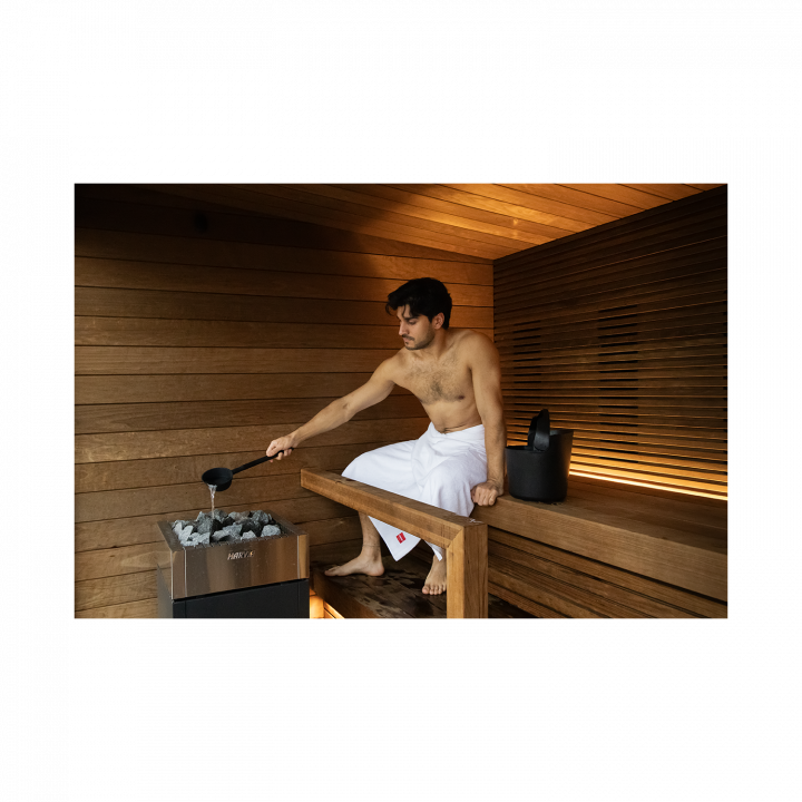 HARVIA Helmi sauna spand og øsesæt, sort