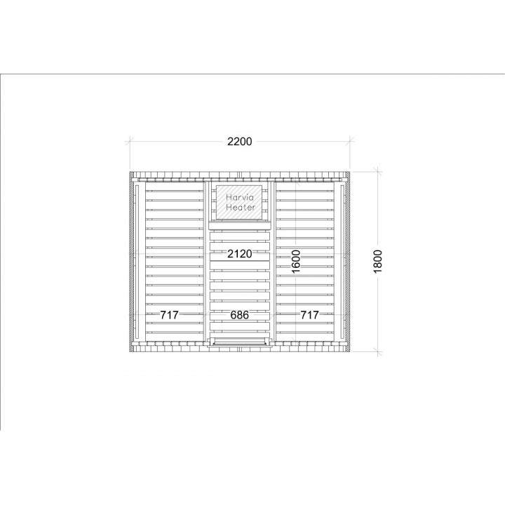 Saunahus - HARVIA Kaski 180-P