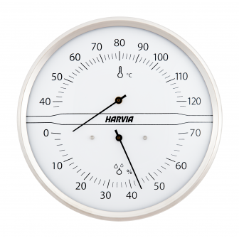 HARVIA termo-hygrometer rundt, hvidt