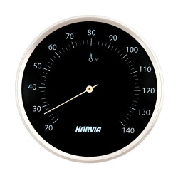 HARVIA saunatermometer, rundt, sort, 160 mm diameter, SAC90200 