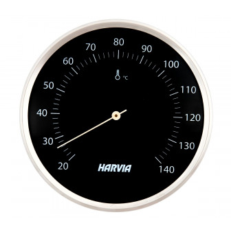 HARVIA saunatermometer, rundt, sort, 160 mm diameter, SAC90200