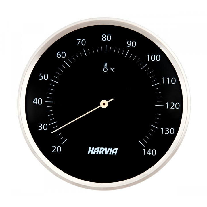 HARVIA saunatermometer, rundt, sort, 160 mm diameter, SAC90200