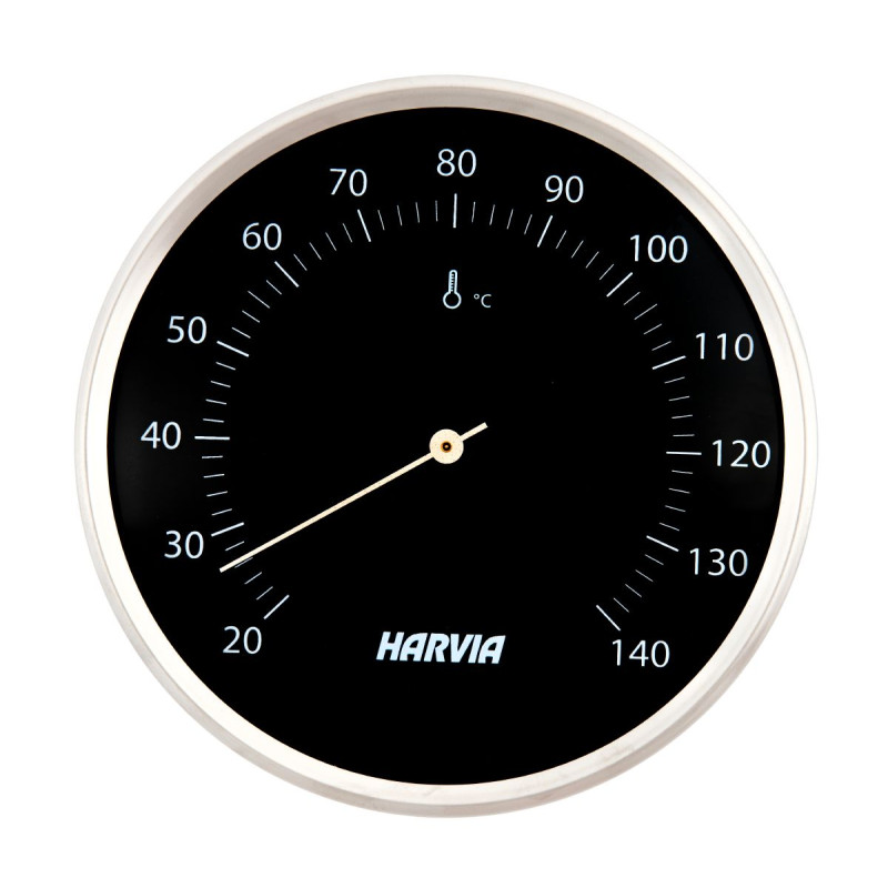 HARVIA saunatermometer, rundt, sort, 160 mm diameter, SAC90200