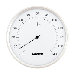HARVIA saunatermometer, rundt, hvidt, 160 mm diameter, SAC90201 