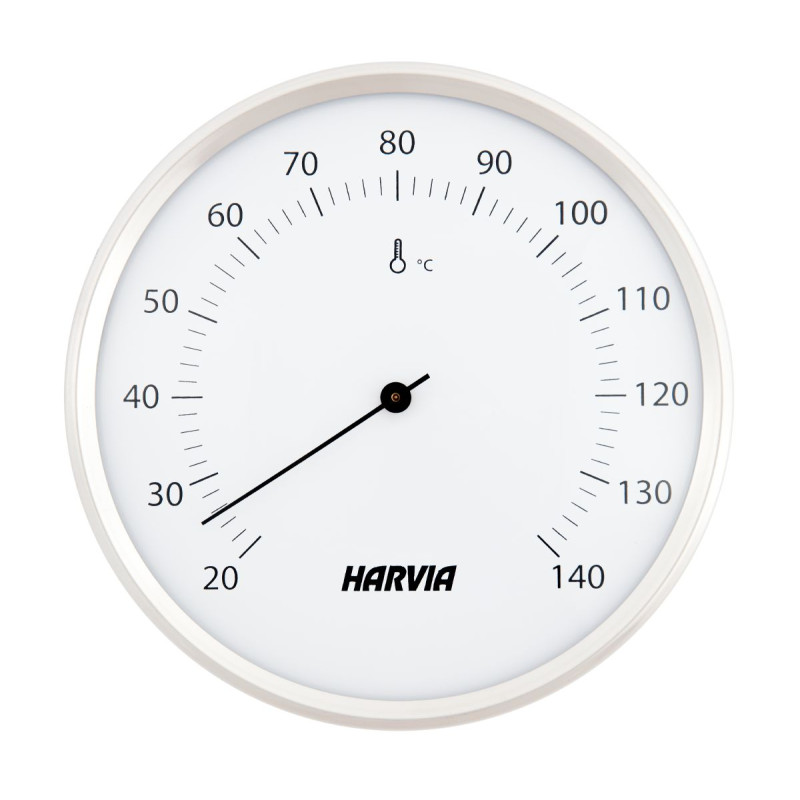 HARVIA saunatermometer, rundt, hvidt, 160 mm diameter, SAC90201