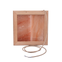 Himalaya salt lys LED, sort elletræ - 1