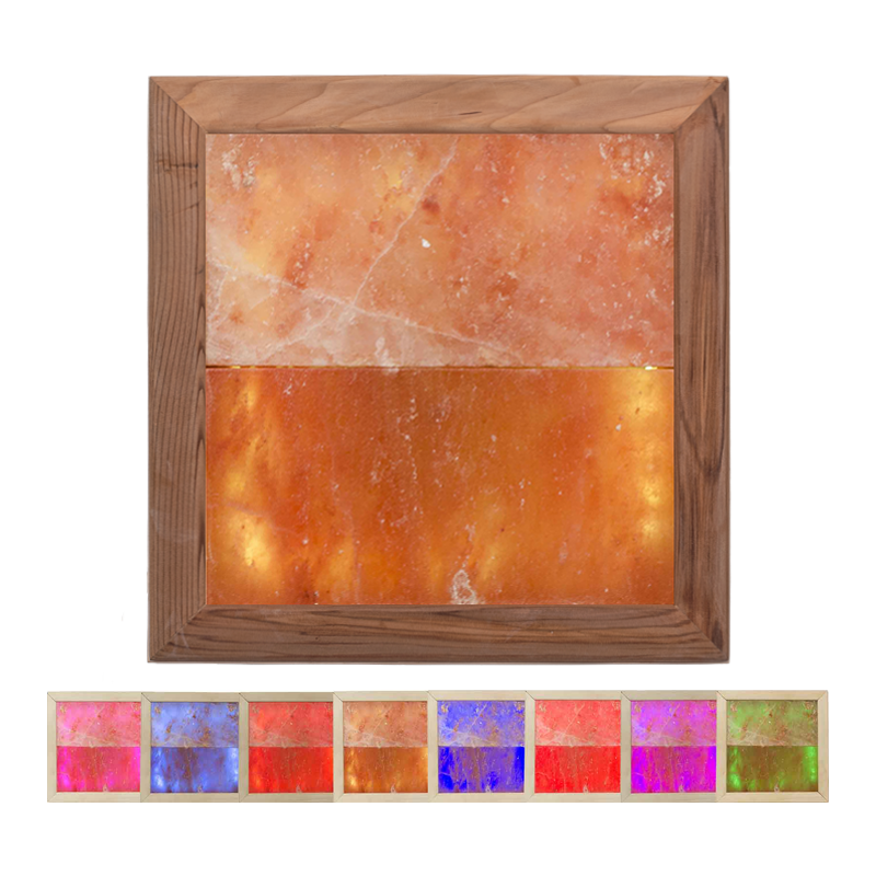 Himalaya salt lys LED RGB, cedertræ