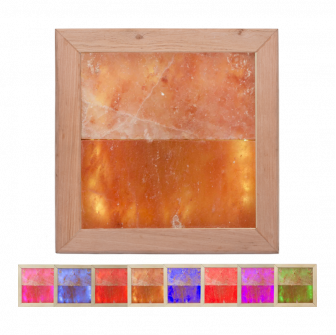 Himalaya saltlampe LED RGB, sort elletræ