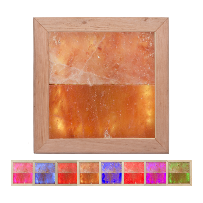 Himalaya salt lys LED RGB, sort elletræ