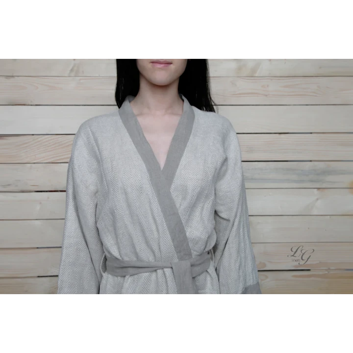 Håndlavet linnedkåbe - kimono