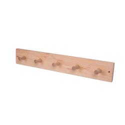 Træbøjle i elletræ med 5 kroge 