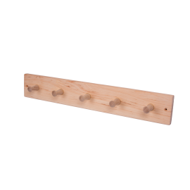 Træbøjle i elletræ med 5 kroge 