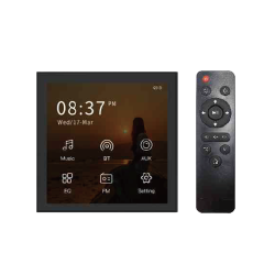 Touchscreen BT vægmonteret forstærker hjemmestereo lydforstærker B4, sort 